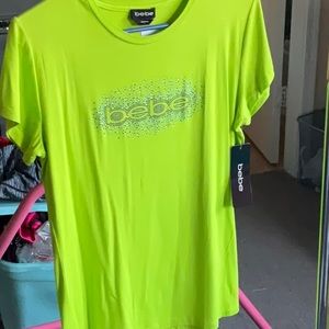 Neon green bebe shirt